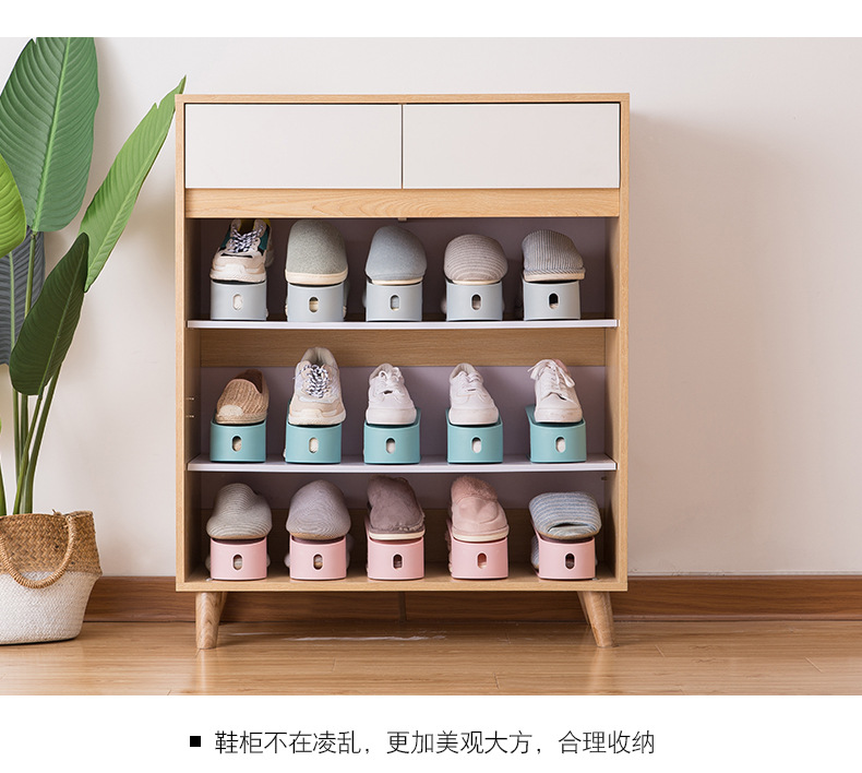 簡約一體式加厚鞋架 超省空間塑膠鞋架 鞋櫃整理收納架 整理架6