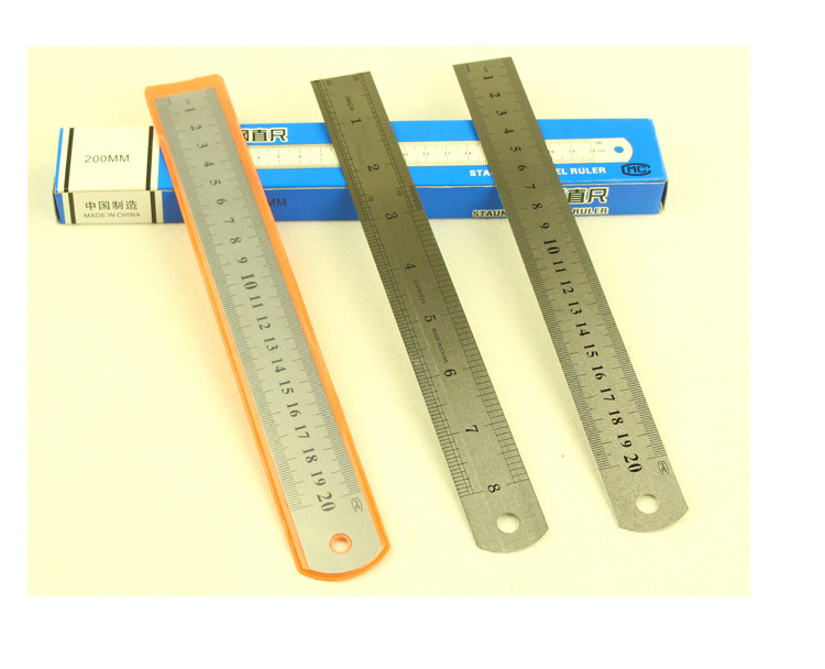 不鏽鋼直尺 辦公文具必備鐵尺 金屬15cm20cm30cm直尺9