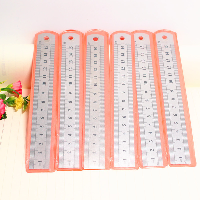 不鏽鋼直尺 辦公文具必備鐵尺 金屬15cm20cm30cm直尺10
