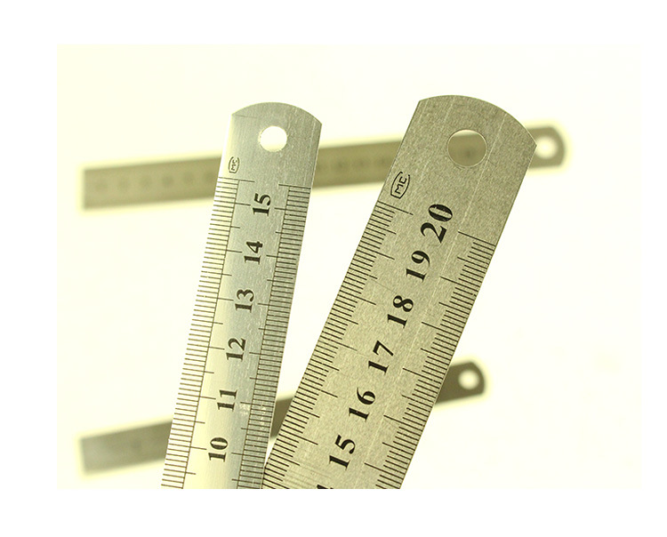 不鏽鋼直尺 辦公文具必備鐵尺 金屬15cm20cm30cm直尺6