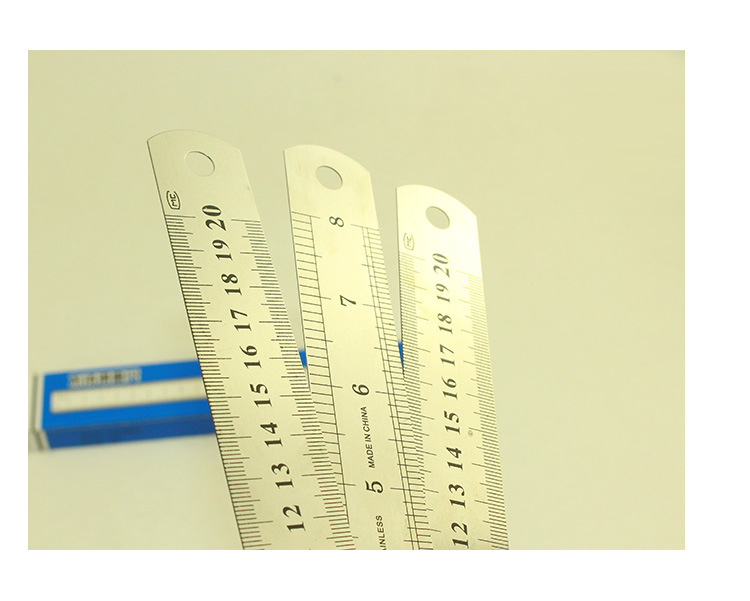 不鏽鋼直尺 辦公文具必備鐵尺 金屬15cm20cm30cm直尺7