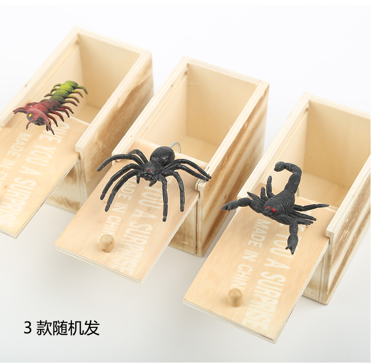惡搞整人木盒玩具 創意蜘蛛蠍子蜈蚣逼真整人玩具 仿真整人道具3
