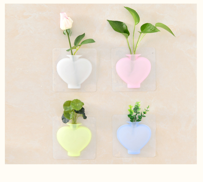 壁掛式矽膠花瓶 居家裝飾小花瓶牆貼 創意矽膠花瓶貼5