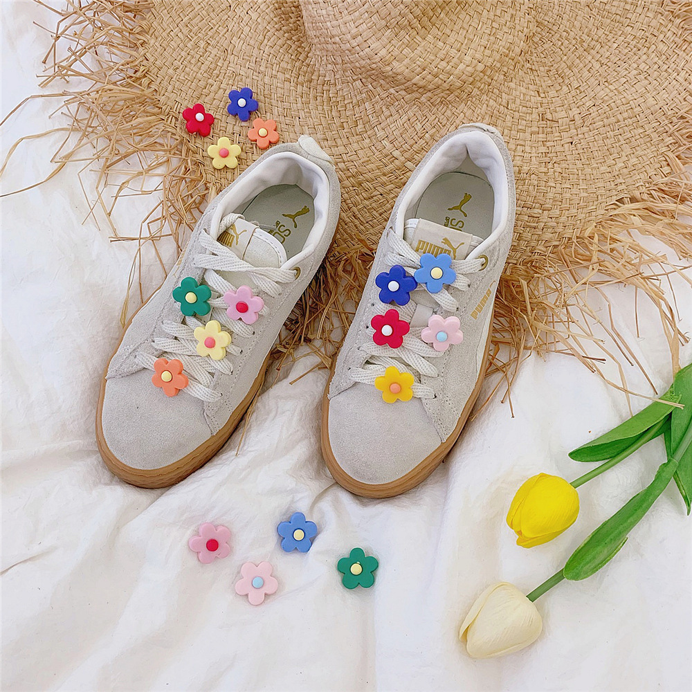 小清新花朵鞋扣 創意立體帆布鞋裝飾配件 可愛小花朵造型鞋帶裝飾5