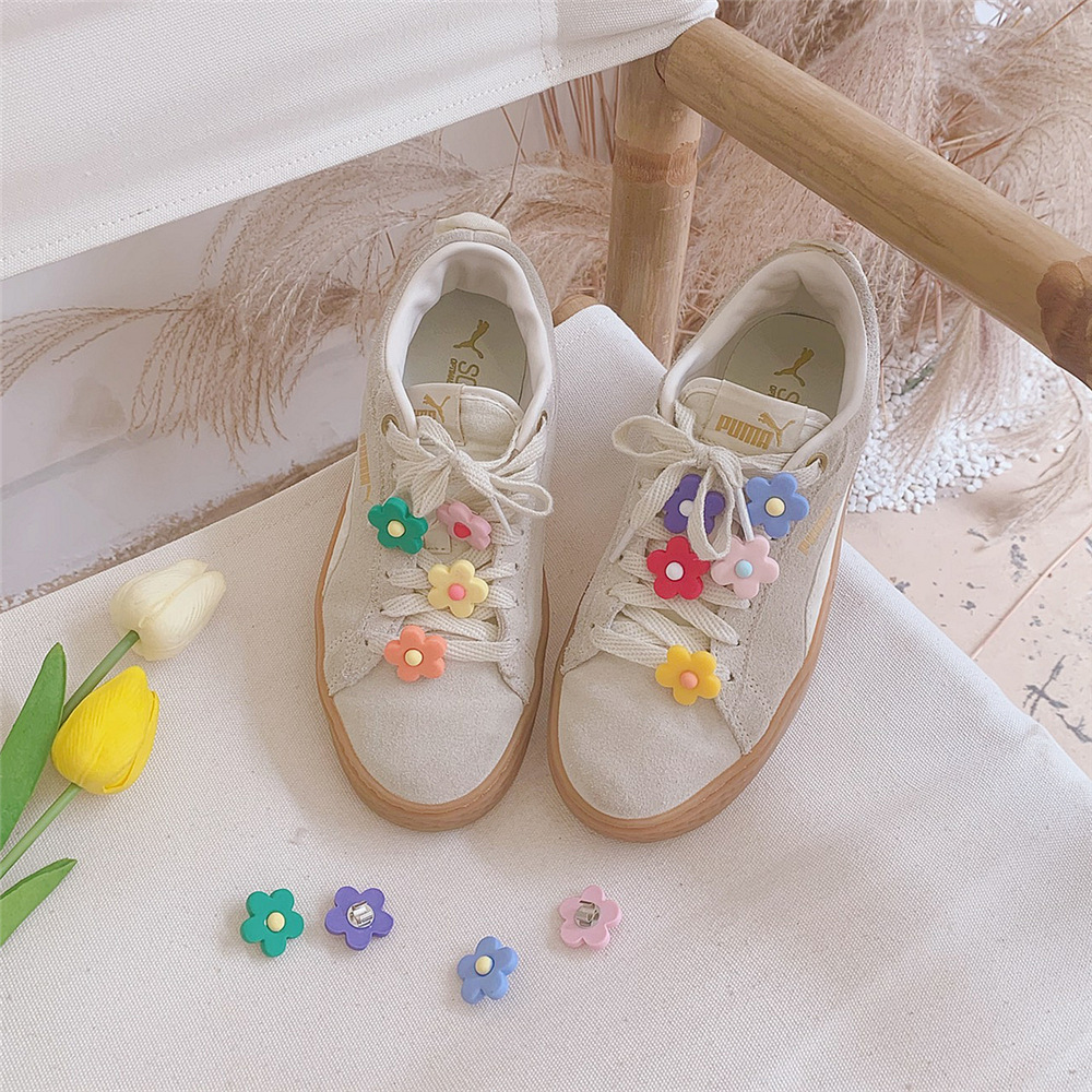 小清新花朵鞋扣 創意立體帆布鞋裝飾配件 可愛小花朵造型鞋帶裝飾8