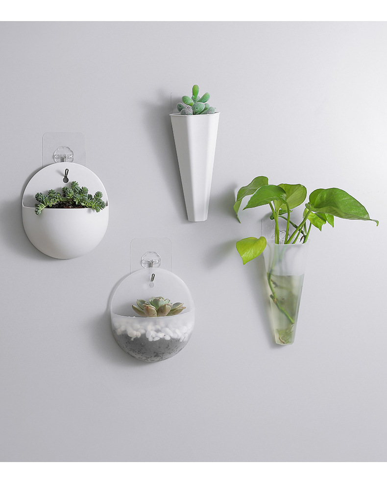 造型壁掛式花盆 塑膠牆面裝飾花瓶 綠美化小清新花盆 創意多款造型花盆12