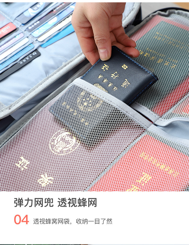 多功能旅行收納包 大容量文件護照整理包 證件收納包 旅行必備文件包7
