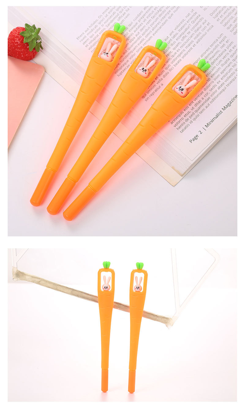 兔子胡蘿蔔中性筆 創意胡蘿蔔造型中性筆 可愛小兔子原子筆 辦公文具 學生文具4