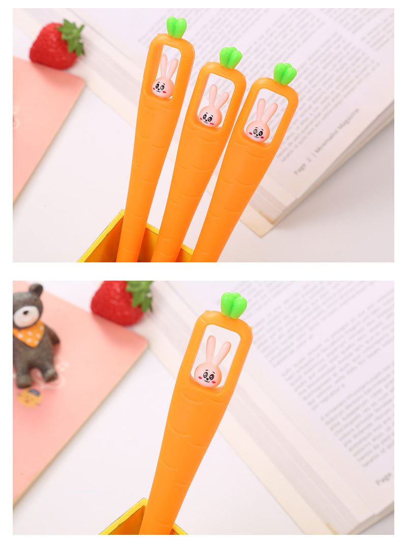 兔子胡蘿蔔中性筆 創意胡蘿蔔造型中性筆 可愛小兔子原子筆 辦公文具 學生文具5