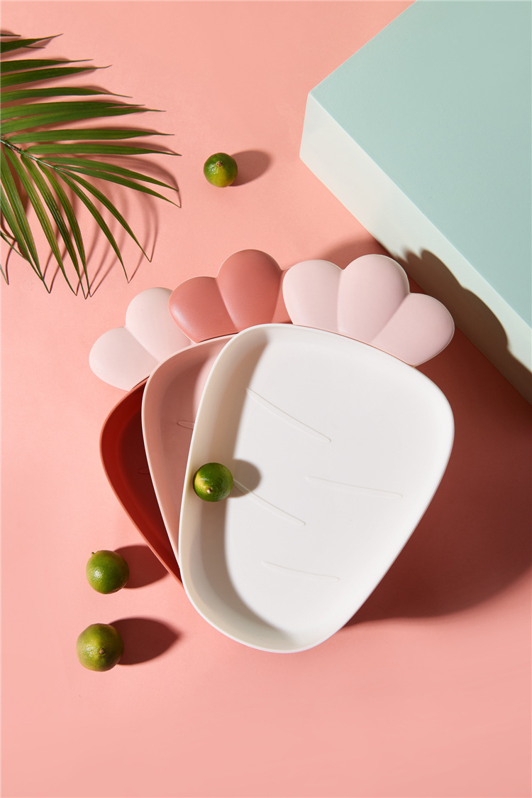 胡蘿蔔造型盤子 北歐風塑膠水果盤 零食瓜果收納盤 創意造型果盤15