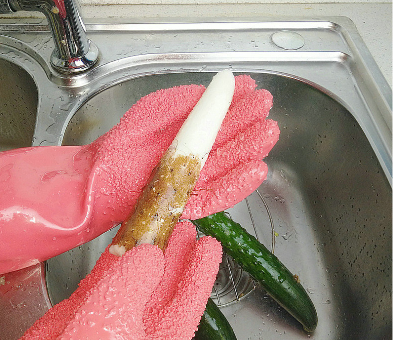 蔬果清潔手套 廚房必備防滑剝皮手套 多功能去皮手套 廚房手套12