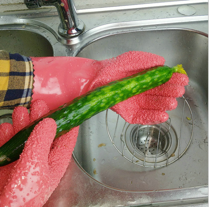 蔬果清潔手套 廚房必備防滑剝皮手套 多功能去皮手套 廚房手套7