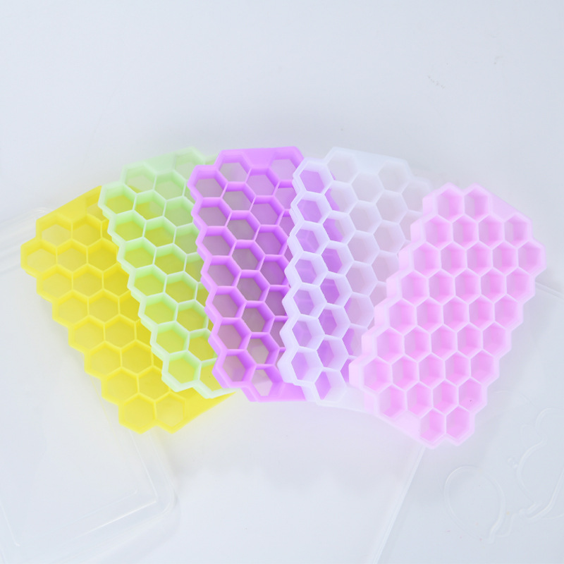 蜂巢造型製冰盒 創意37格六邊形製冰模型 創意矽膠製冰盒1
