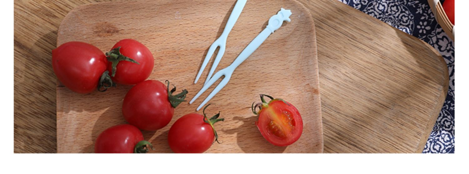 創意造型水果叉 50支裝塑膠水果叉 塑膠牙籤 居家必備水果叉5