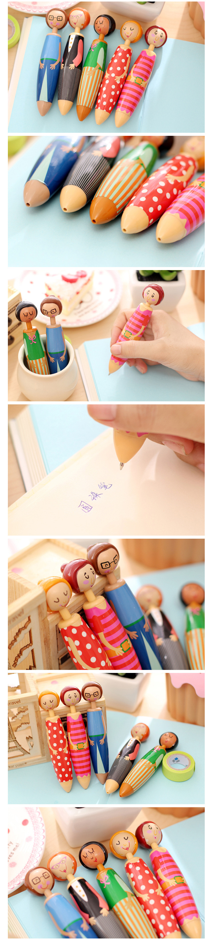 可愛人偶原子筆 創意造型胖胖筆 文具用品 造型原子筆 人物造型圓珠筆1