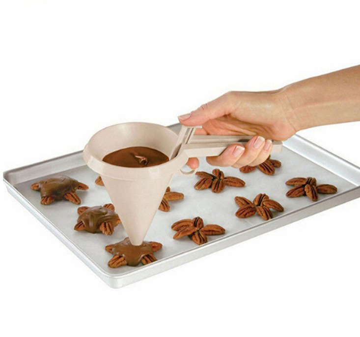 手持式分量漏斗 巧克力分液器 蛋糕銅鑼燒分量器 烘焙工具1