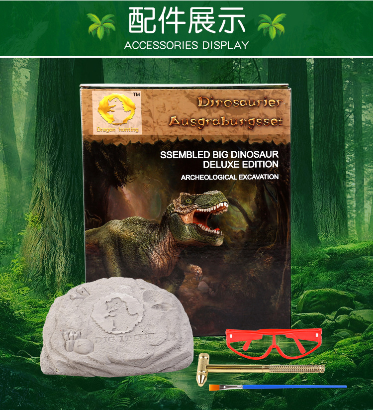 恐龍化石考古玩具 手工DIY益智考古恐龍化石拼裝玩具 考古學家1