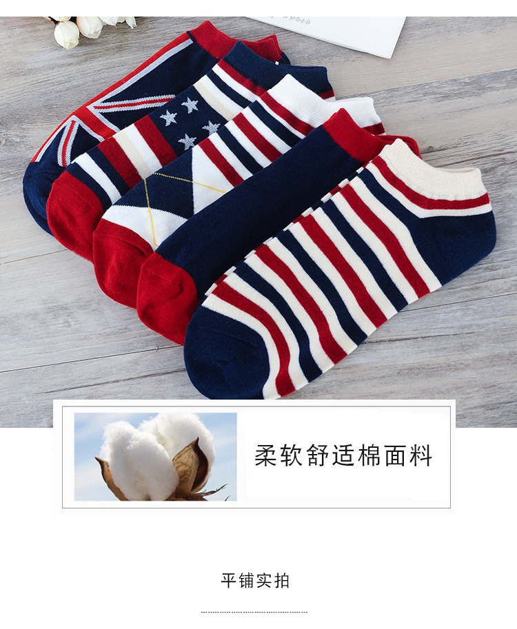 創意國旗風船襪 創意國旗色船型襪 時尚休閒短襪 學生必備短襪 襪子2