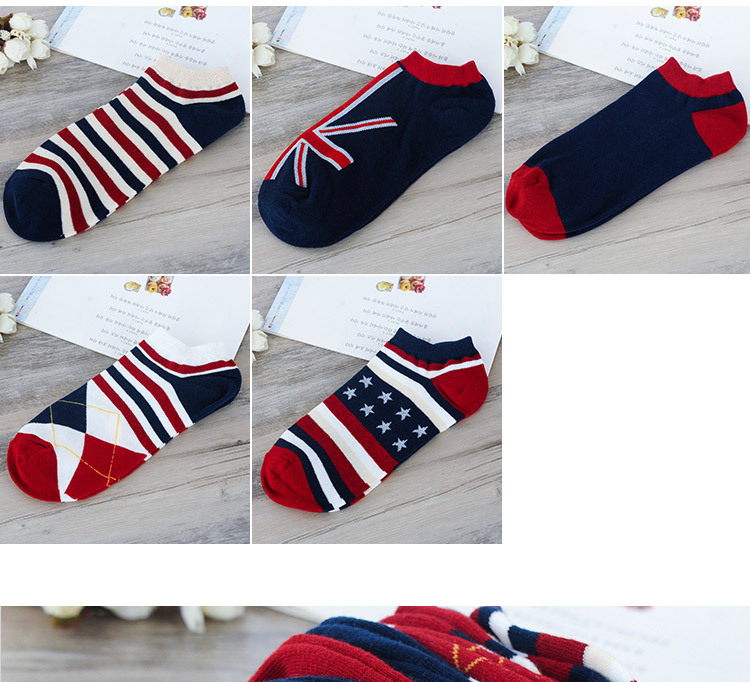 創意國旗風船襪 創意國旗色船型襪 時尚休閒短襪 學生必備短襪 襪子3