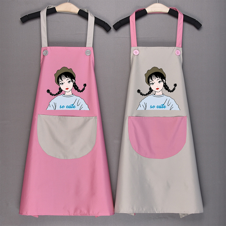 日式女孩防水圍裙 廚房必備時尚防水圍裙 家務工作圍裙2