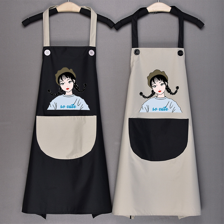 日式女孩防水圍裙 廚房必備時尚防水圍裙 家務工作圍裙3