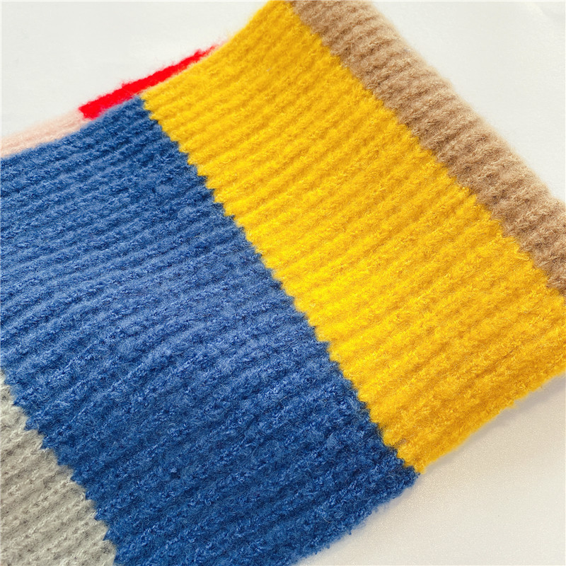 拼色針織毛線圍巾 秋冬必備保暖針織圍巾 可愛兒童撞色圍巾18