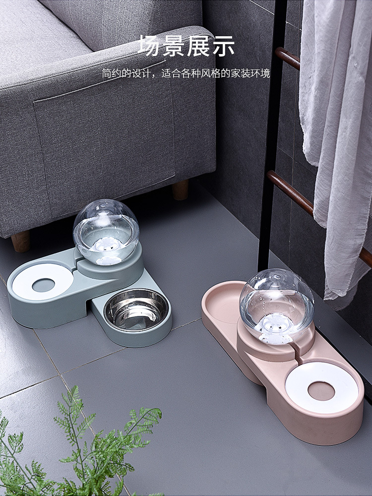 寵物球形自動補水碗 創意造型寵物飲水器餵食器 狗狗貓咪自動飲水器10