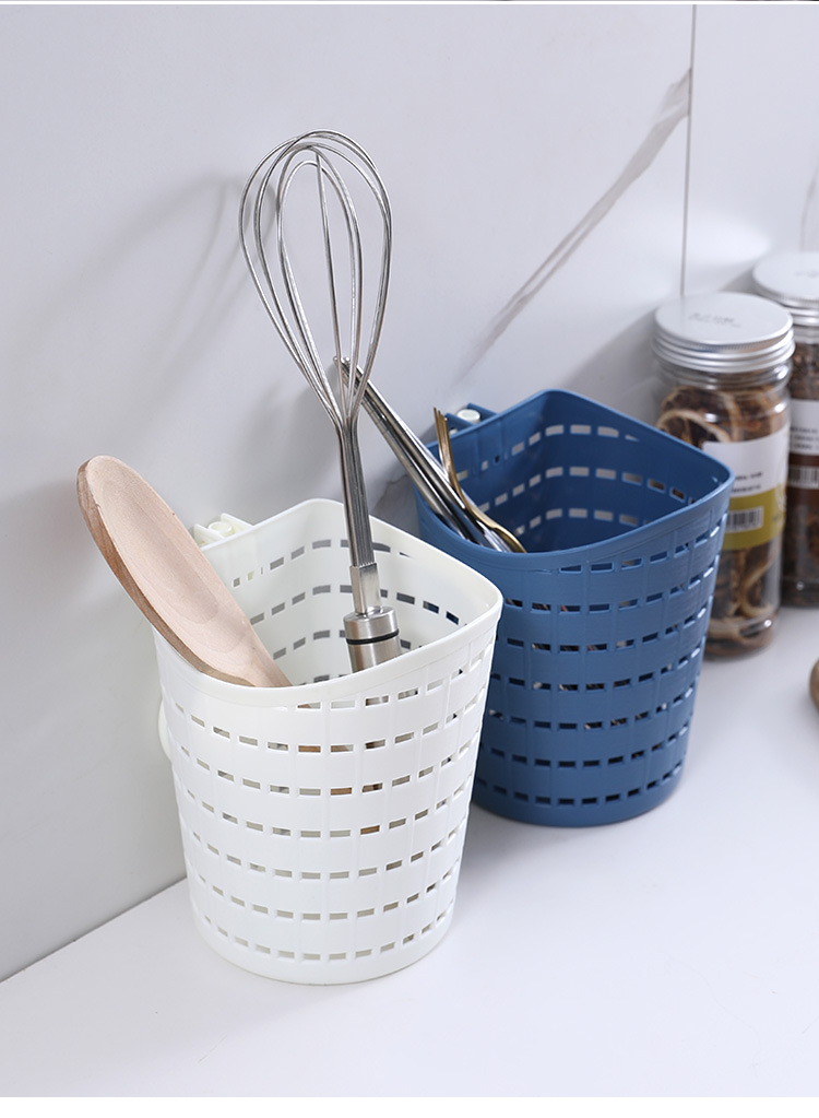 可旋轉單鉤塑膠收納籃 創意鏤空置物籃 廚房浴室必備收納籃 可掛式吊籃1