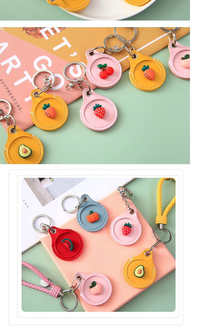 可愛水滴造型感應扣保護套 創意水果鑰匙圈 感應鑰匙保護套10