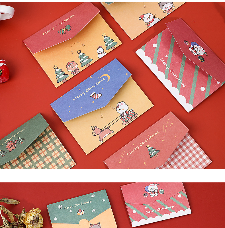 創意摺疊聖誕賀卡 聖誕系列小卡片 聖誕節必備卡片 摺疊小卡片9