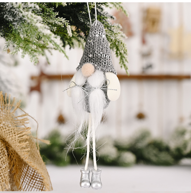 可愛針織帽聖誕老人吊飾 可愛造型聖誕樹吊飾 創意老人造型掛飾10