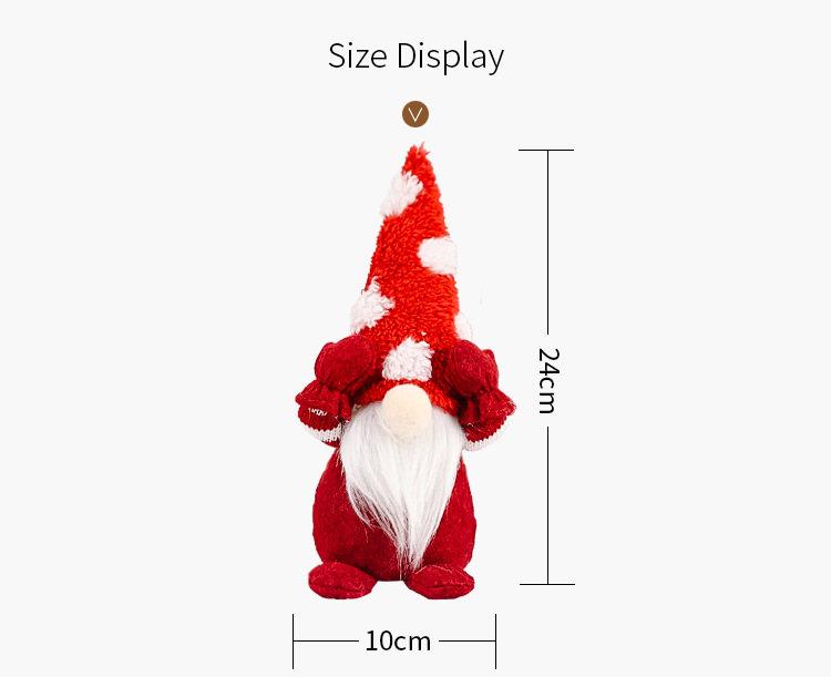聖誕老人點點帽小玩偶 創意聖誕老人遮眼擺飾 可愛聖誕老人桌面裝飾2