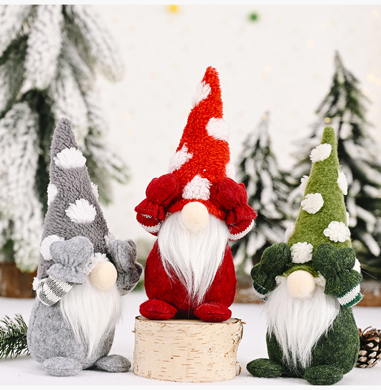 聖誕老人點點帽小玩偶 創意聖誕老人遮眼擺飾 可愛聖誕老人桌面裝飾6