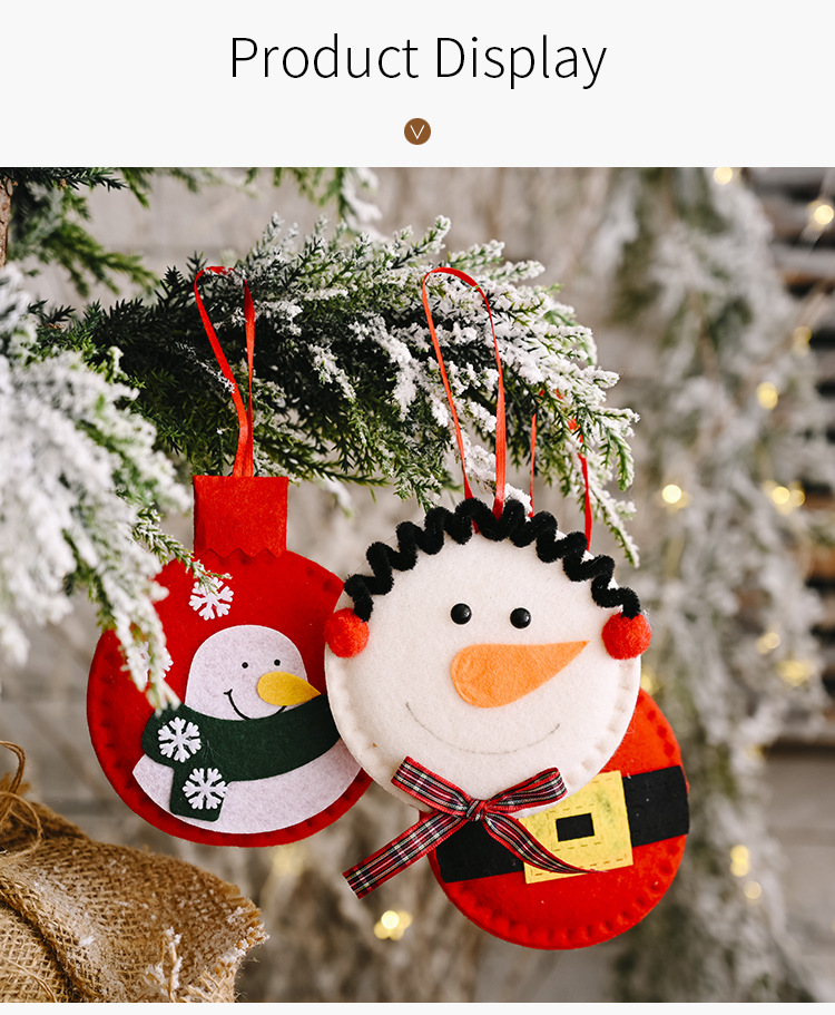 無紡布聖誕造型吊飾 創意聖誕節必備小掛飾 聖誕樹必備裝飾飾品5