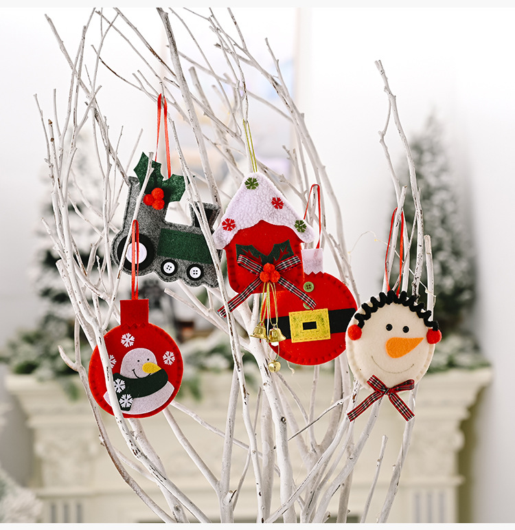 無紡布聖誕造型吊飾 創意聖誕節必備小掛飾 聖誕樹必備裝飾飾品7