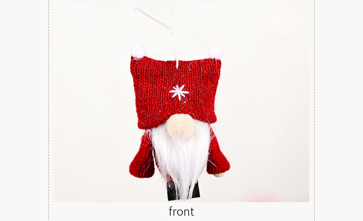 精美小巧聖誕老人吊飾 針織毛衣老人聖誕樹裝飾12