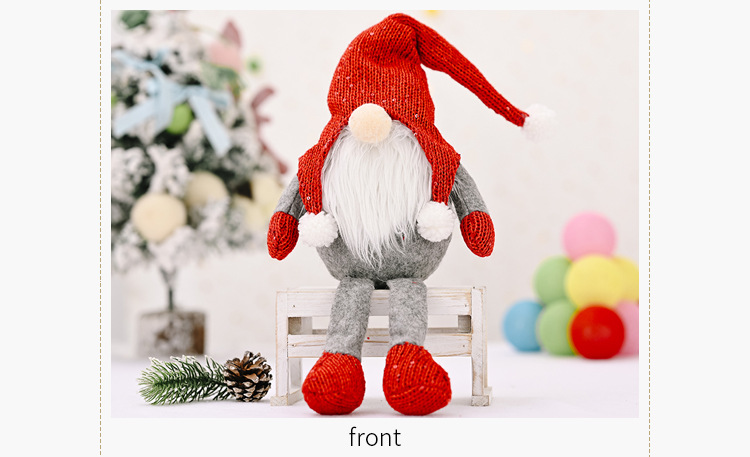 聖誕老人娃娃擺飾 無臉毛衣老人裝飾 聖誕節裝飾品12