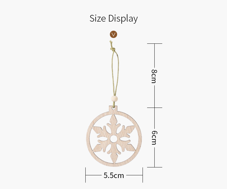 聖誕木質吊飾 鏤空聖誕圖案掛飾 聖誕樹裝飾品2