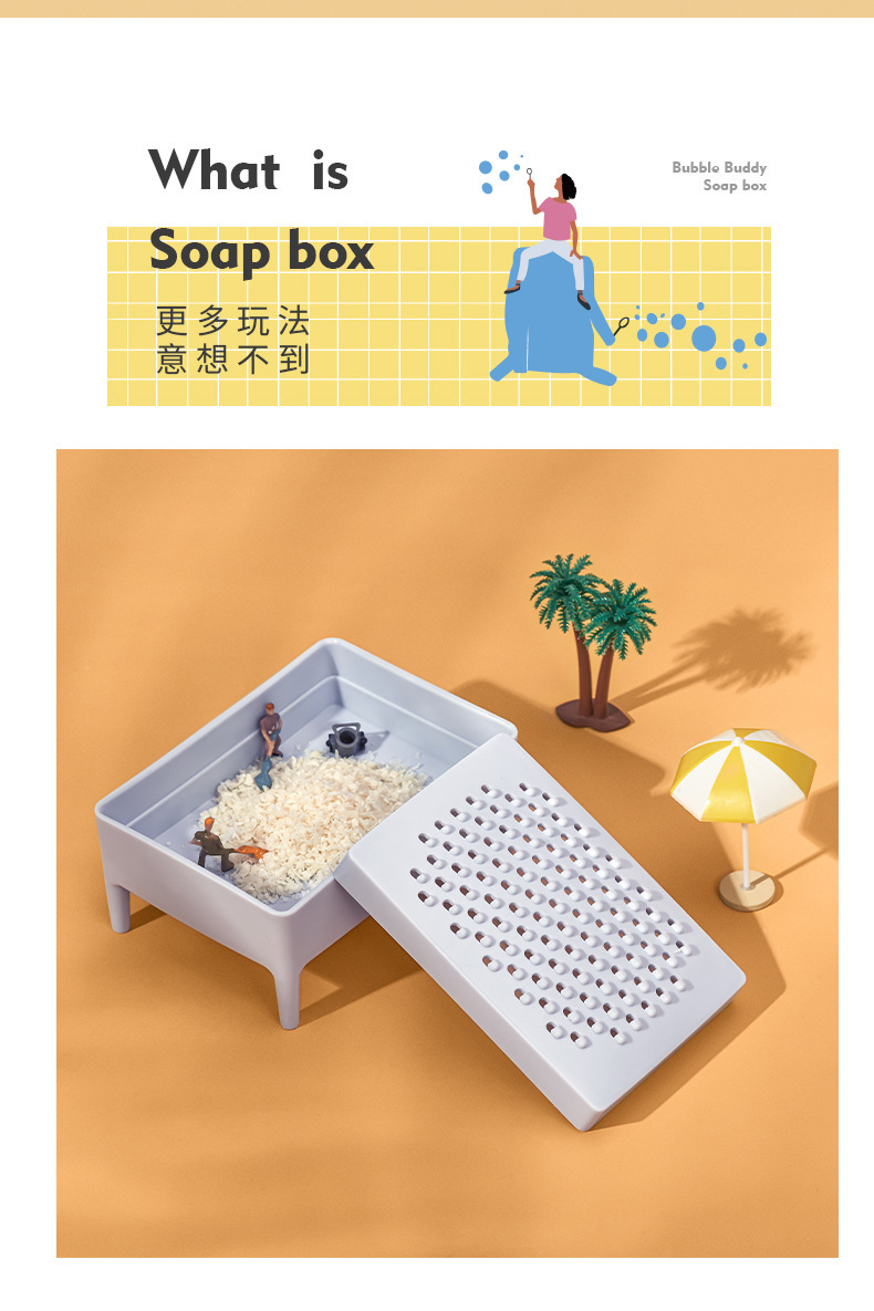 創意雙層瀝水肥皂盒 細密孔狀刨皂器 浴室必備香皂盒 塑膠手工肥皂架7