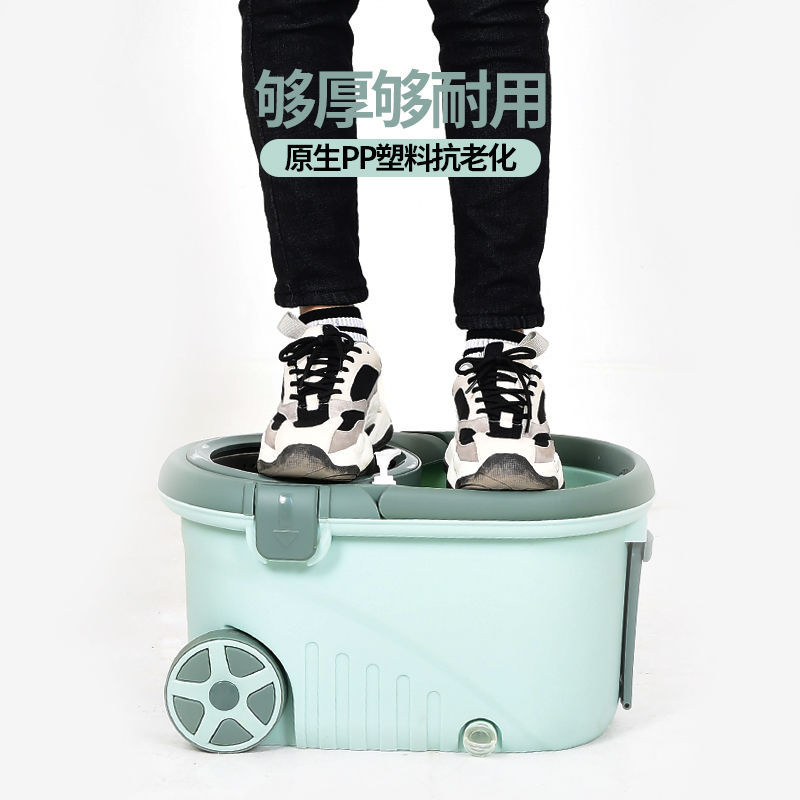 創意不鏽鋼旋轉拖把組 乾濕兩用拖把 加大加厚水桶 輕鬆拖行拖把水桶17