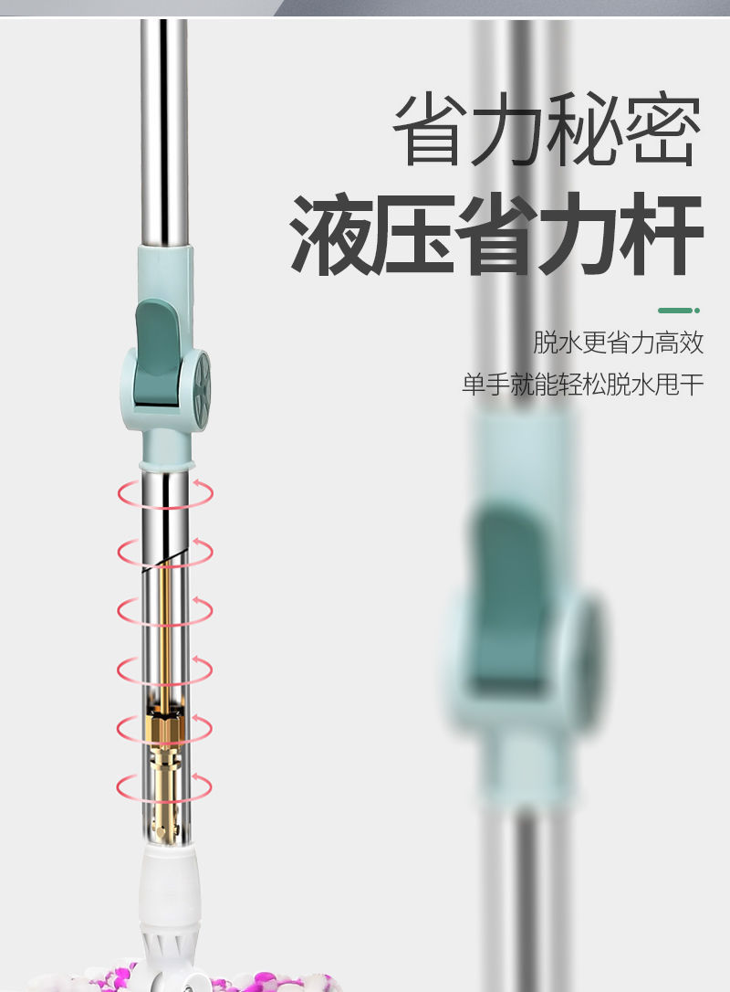 創意不鏽鋼旋轉拖把組 乾濕兩用拖把 加大加厚水桶 輕鬆拖行拖把水桶8