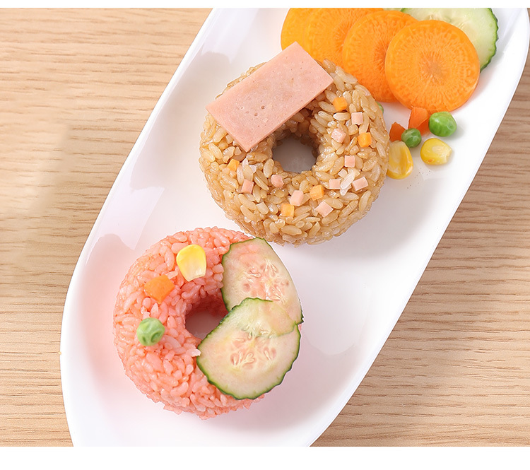 甜甜圈造型飯糰模 日式圓形壽司模型 創意造型飯糰甜甜圈 野餐必備1