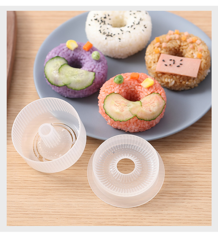 甜甜圈造型飯糰模 日式圓形壽司模型 創意造型飯糰甜甜圈 野餐必備3