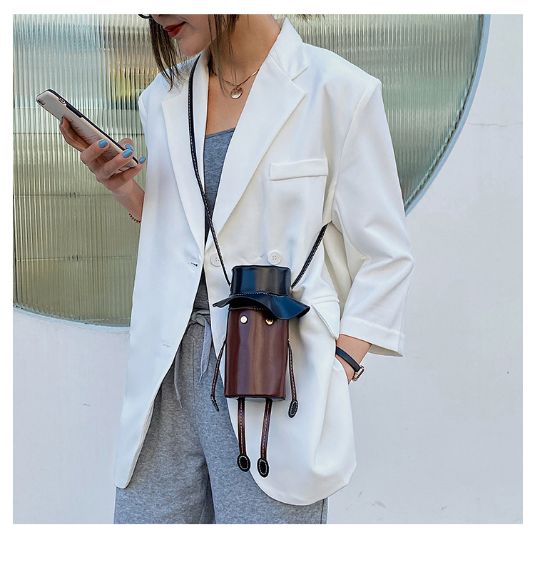 創意人物造型斜背包 時尚簡約單肩包 外出造型手機包 可愛造型包包94