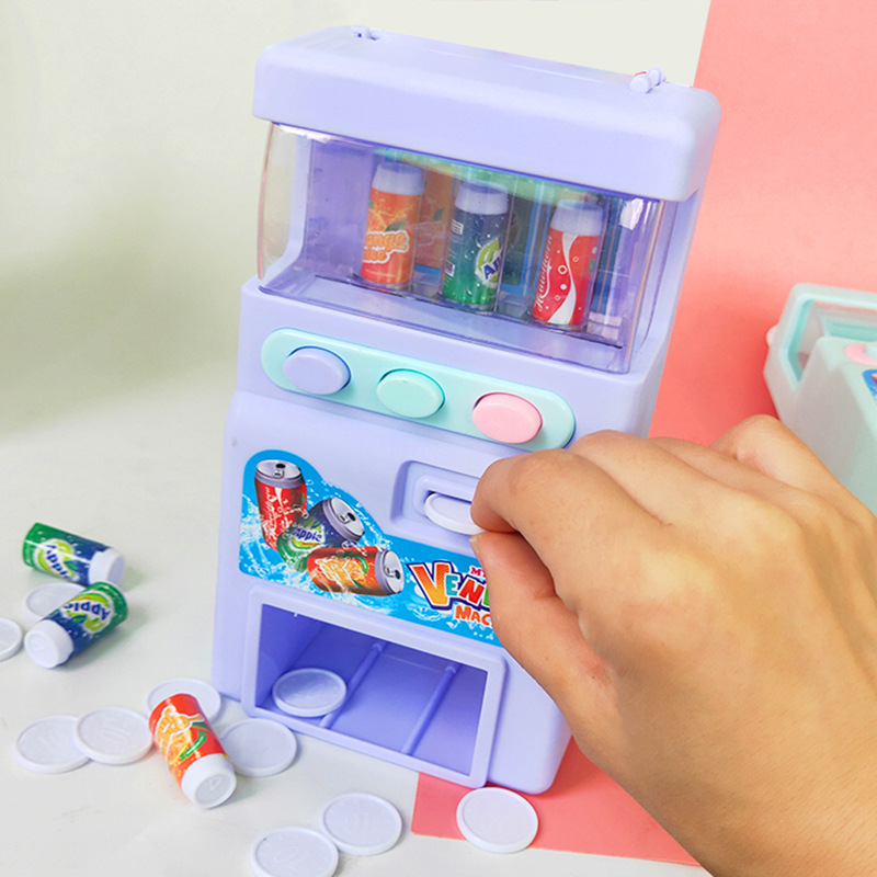 大號仿真迷你飲料自動販賣機 自助飲料機 小玩具 投幣式飲料機玩具2