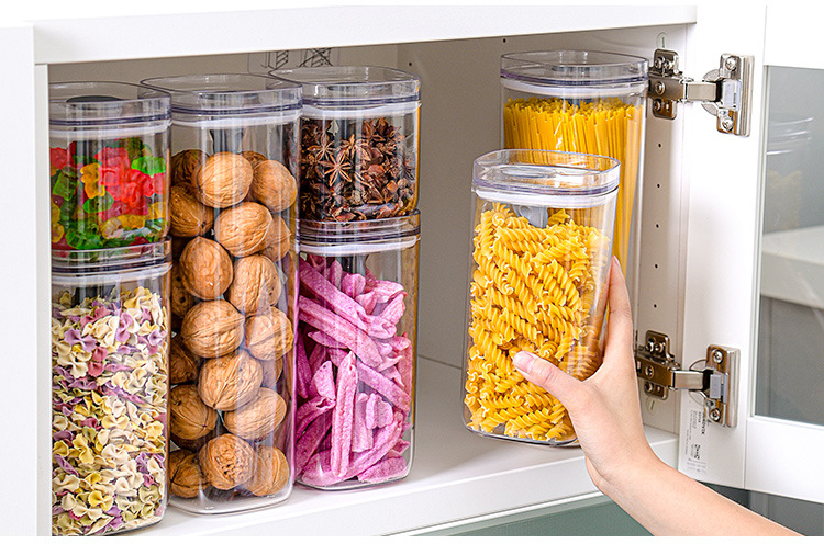 廚房透明密封罐 創意小老鼠保鮮收納盒 零食雜糧儲物罐1