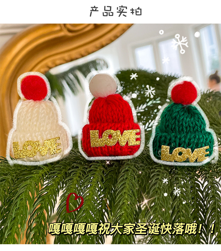 迷你針織聖誕手指帽 聖誕樹裝飾必備 迷你聖誕毛線帽 聖誕酒瓶帽2