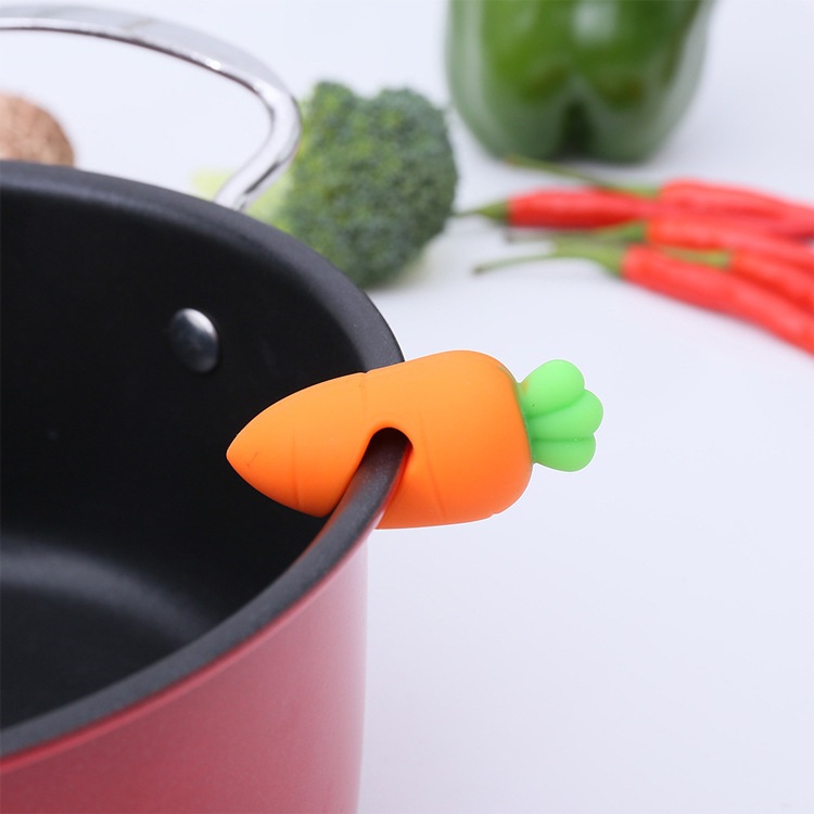 創意蔬菜造型防溢器 廚房必備胡蘿蔔小辣椒造型矽膠防溢器 鍋蓋防溢器13