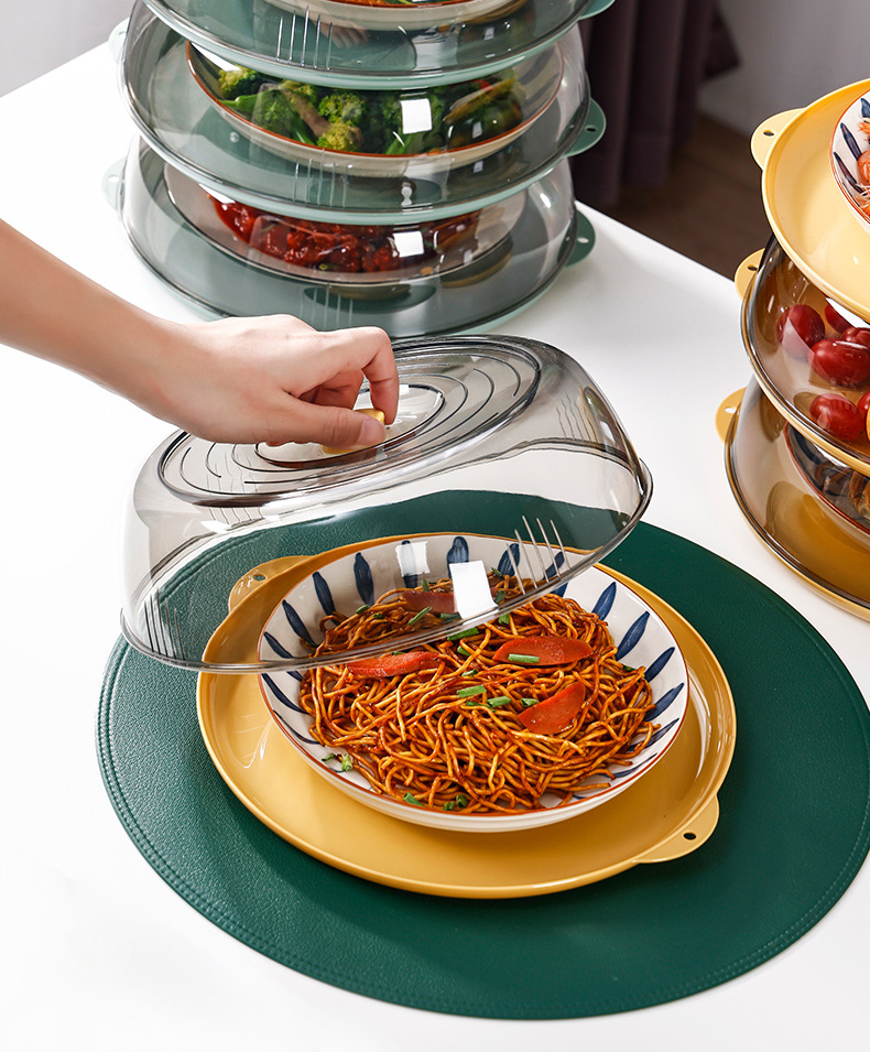 單層透明飯菜罩 廚房必備圓形餐桌食物罩 防塵防蟲塑膠餐桌罩12