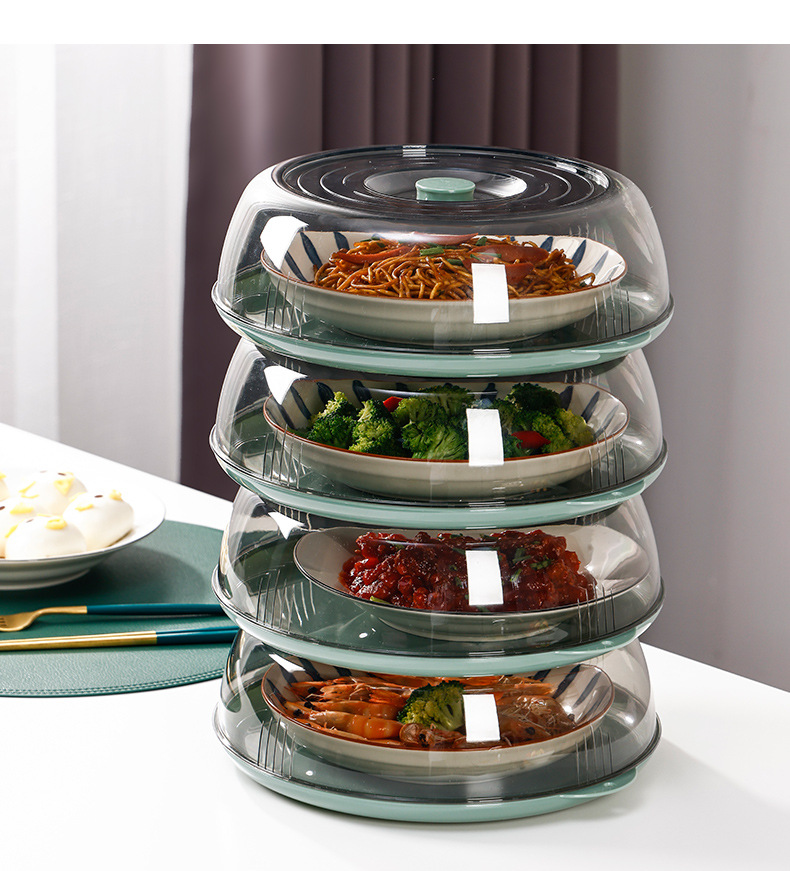 單層透明飯菜罩 廚房必備圓形餐桌食物罩 防塵防蟲塑膠餐桌罩13